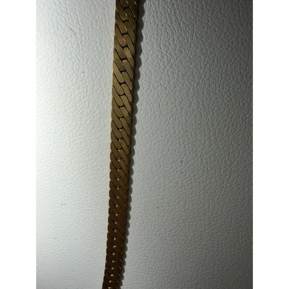 Cuban Link 14k Gold-Plated Chain Necklace Flat  14KGP 16